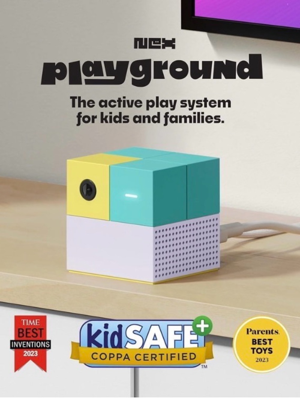 Nex Playground Kids Activity Cube - remote and power cord included. Like new.